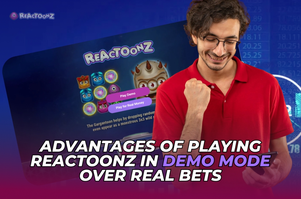 Visual guide on playing Reactronz demo free spins without risk, highlighting key features and gameplay mechanics.